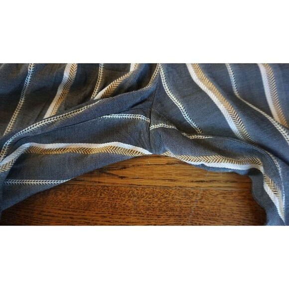 Maje Gray Pandora Striped Jacquard Short Sleeve Jumpsuit - Size 2 - Picture 8 of 16